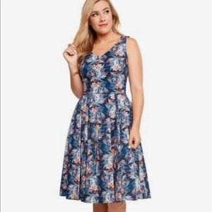 NWT fit and flare dress with pockets XL